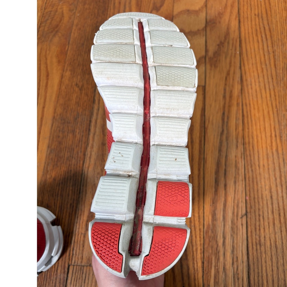 On Running Cloudflow Orange Rust White Sneakers W… - image 8